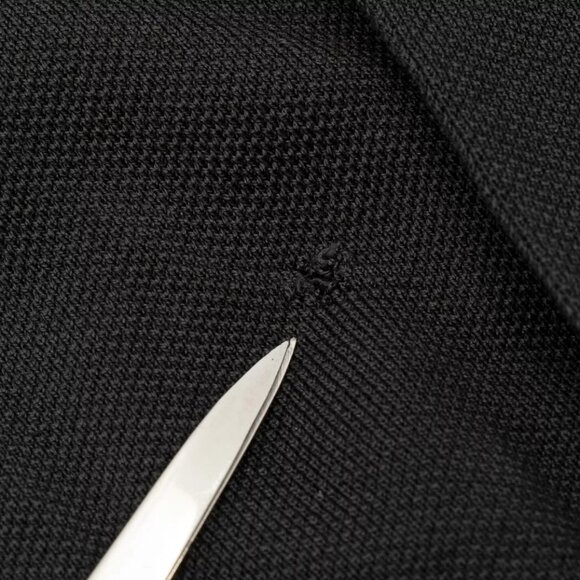 ISAIA NAPOLI Black Polo Piquet Long Sleeve Cotton Size XL - Picture 3 of 6